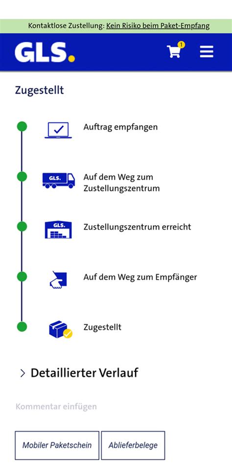 gls pakete online franken.